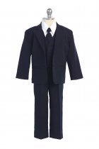 Navy Blue 5 Piece Boys Suit Style SA-013-NB